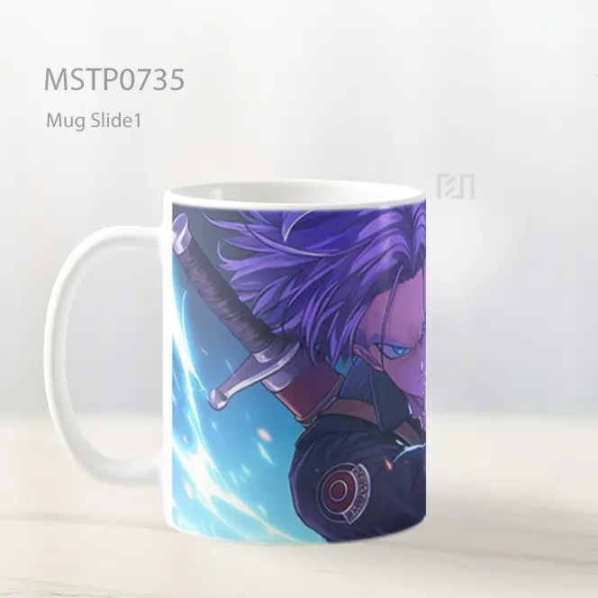 Future Trunks Aura Petir Pedang Siap Mug MSTP0735 - All-side / Desain