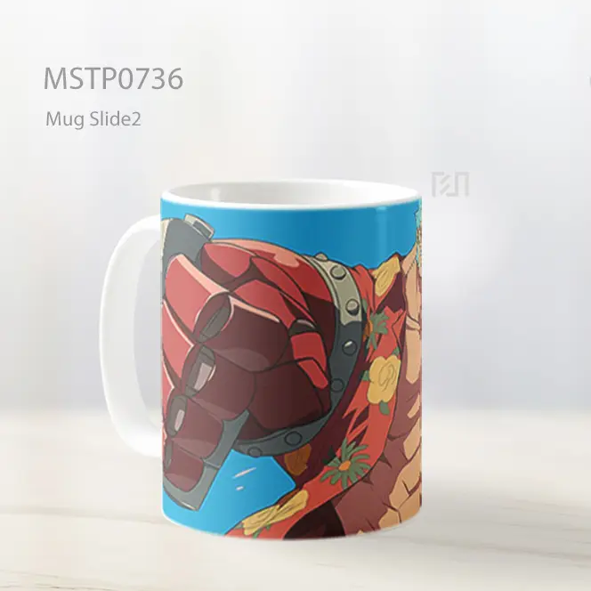 Cyborg Bertinju Raksasa Armor Merah Mug MSTP0736 - All-side / Desain