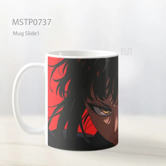 Yor Forger Tatapan Garang Latar Merah Mug MSTP0737 - All-side / Desain