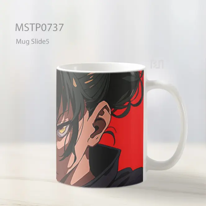 Yor Forger Tatapan Garang Latar Merah Mug MSTP0737 - All-side / Desain