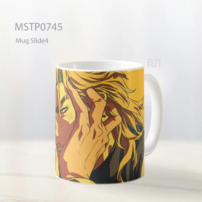 Dio Brando Menangis Keren Latar Kuning Mug MSTP0745