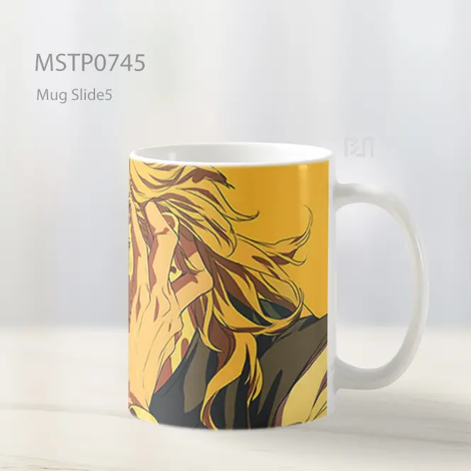 Dio Brando Menangis Keren Latar Kuning Mug MSTP0745 - All-side / Desain
