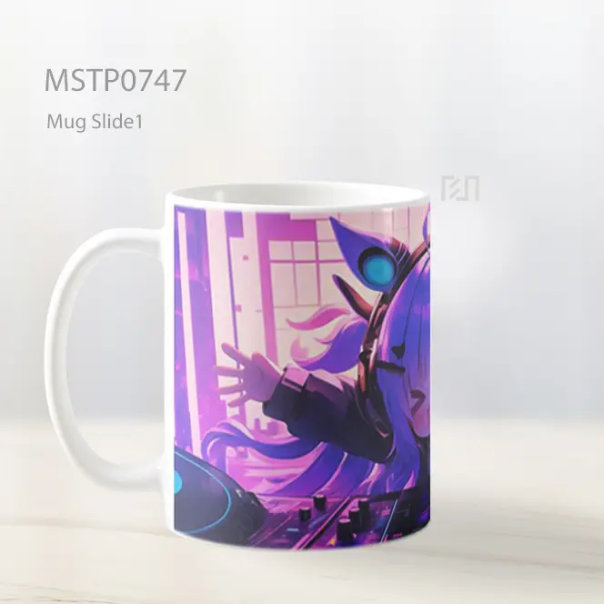 Dj Neon Anime Musik Mug MSTP0747 - All-side / Desain