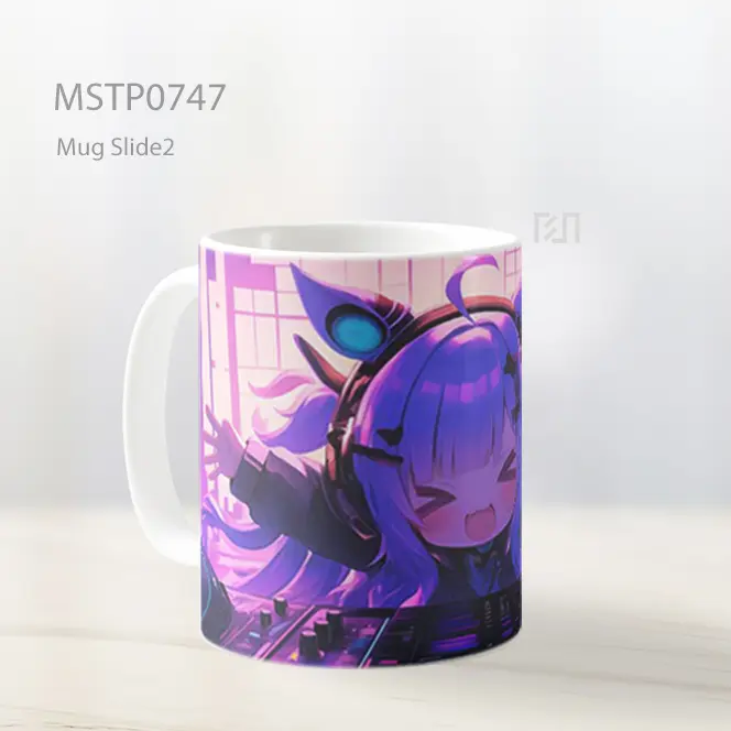 Dj Neon Anime Musik Mug MSTP0747 - All-side / Desain