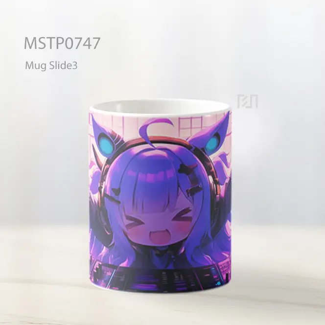 Dj Neon Anime Musik Mug MSTP0747 - All-side / Desain