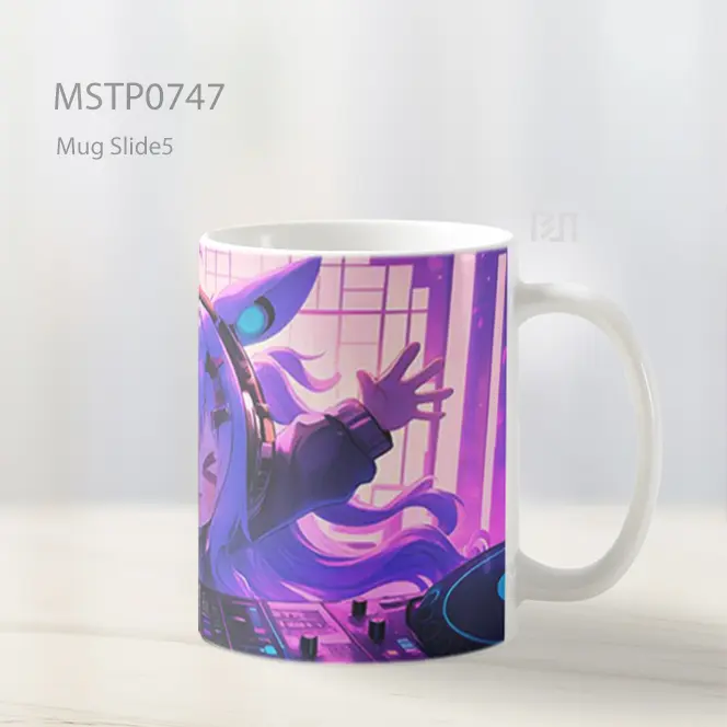 Dj Neon Anime Musik Mug MSTP0747 - All-side / Desain