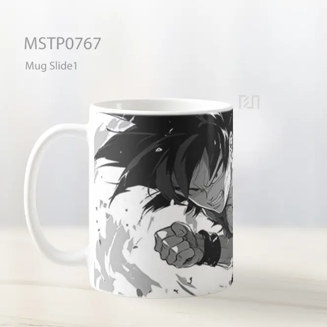 Dragon Ball Gaya Manga Adegan Pertarungan Mug MSTP0767 - All-side / Desain