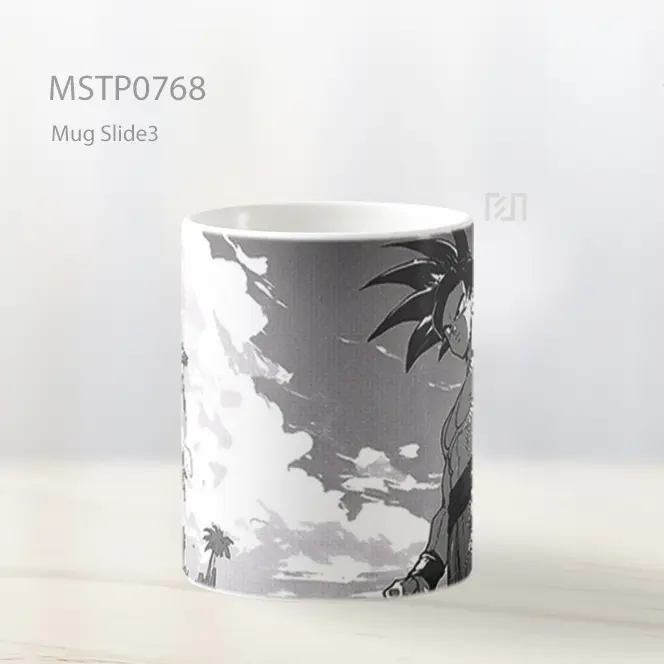 Dragon Ball Gaya Manga Hitam Putih Mug MSTP0768 - All-side / Desain