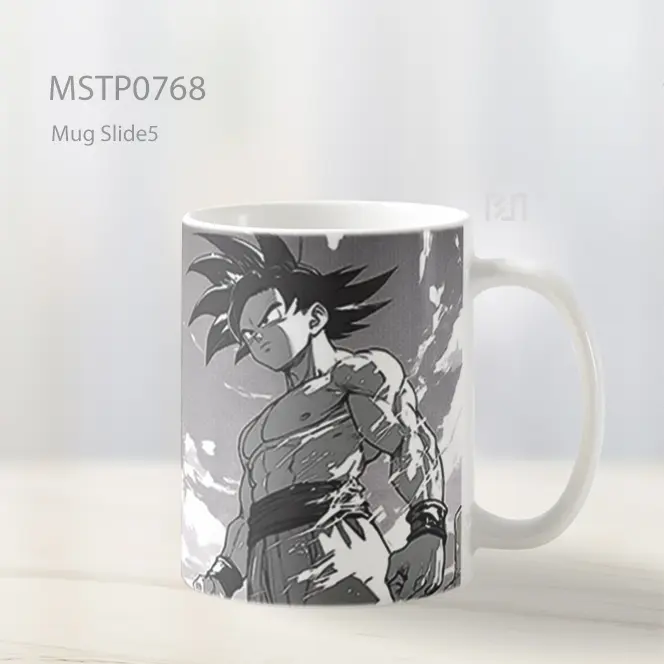 Dragon Ball Gaya Manga Hitam Putih Mug MSTP0768 - All-side / Desain