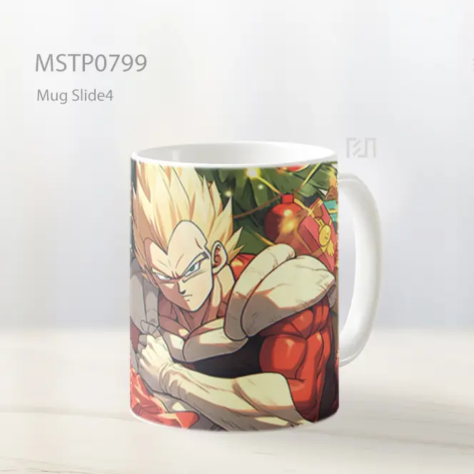 Dragon Ball Vegeta Dengan Hadiah Natal Mug MSTP0799