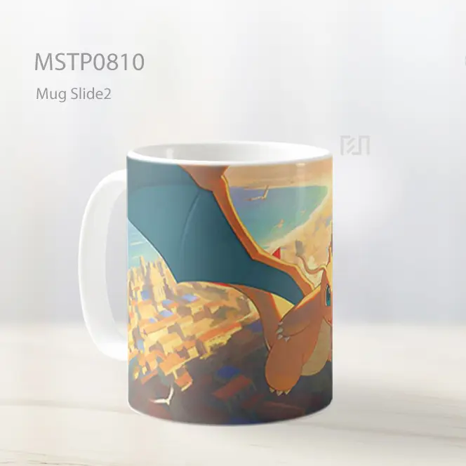Dragonite Pokemon Terbang Kota Mug MSTP0810 - All-side / Desain