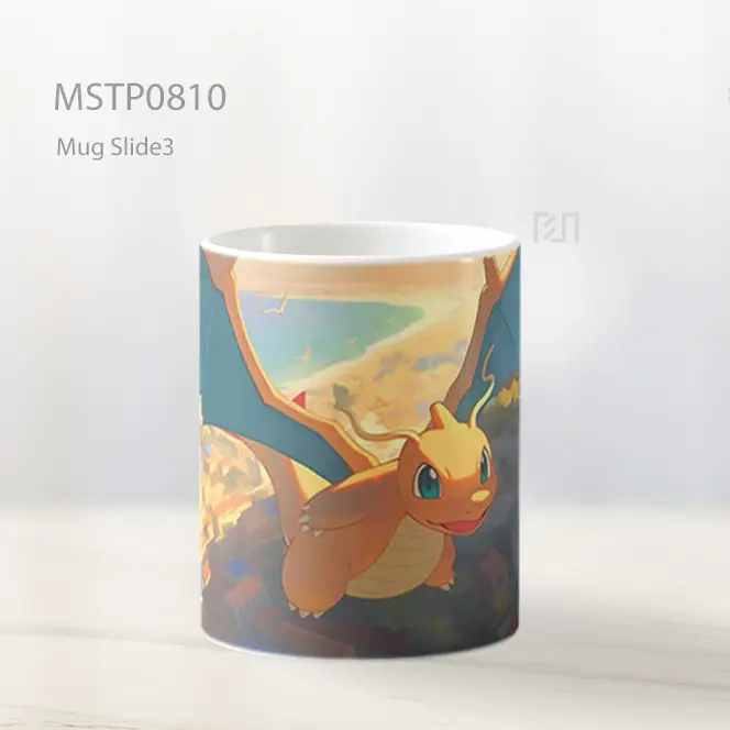 Dragonite Pokemon Terbang Kota Mug MSTP0810 - All-side / Desain