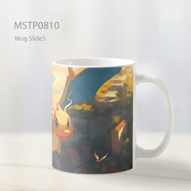 Dragonite Pokemon Terbang Kota Mug MSTP0810 - All-side / Desain
