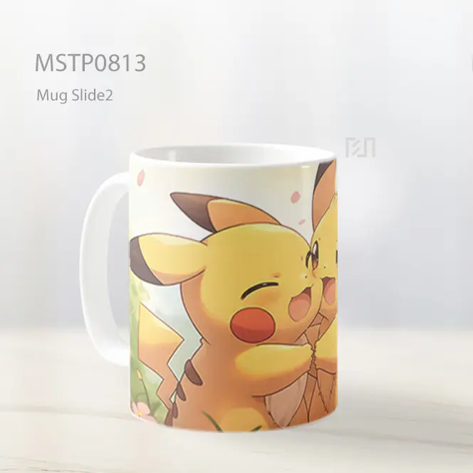 Dua Pikachu Lucu Pokemon Mug MSTP0813 - All-side / Desain