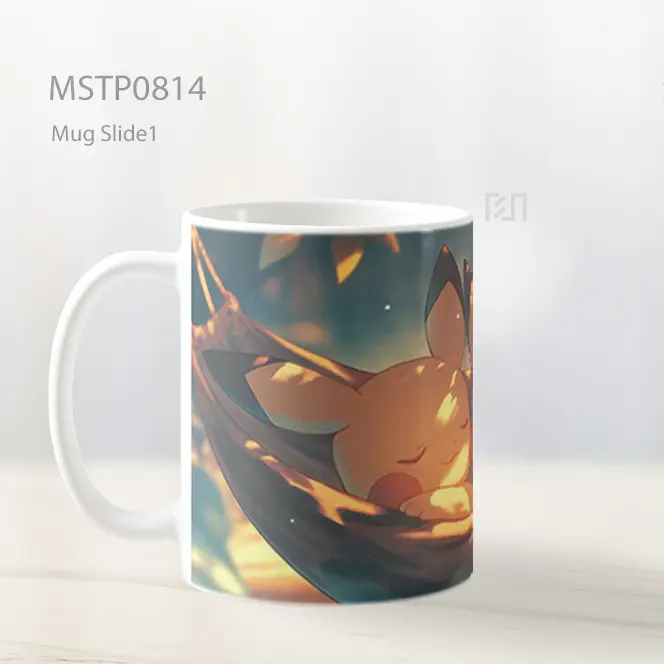 Dua Pikachu Tidur Di Hammock Mug MSTP0814 - All-side / Desain