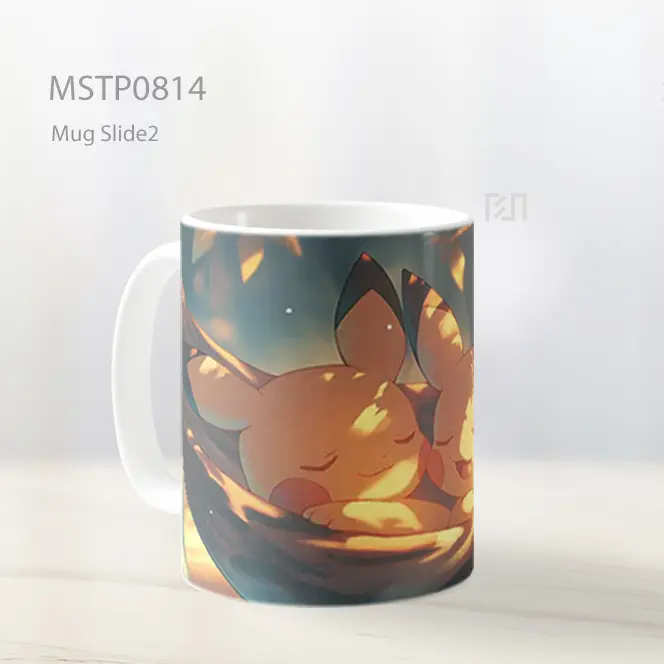 Dua Pikachu Tidur Di Hammock Mug MSTP0814 - All-side / Desain