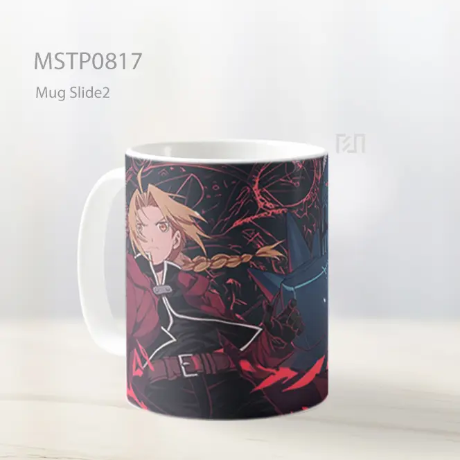 Edward And Alphonse Elric Fairy Tail Latar Aksi Mug MSTP0817 - All-side / Desain