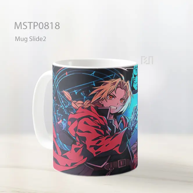 Edward And Alphonse Elric Fullmetal Alchemist Aksi Mug MSTP0818 - All-side / Desain