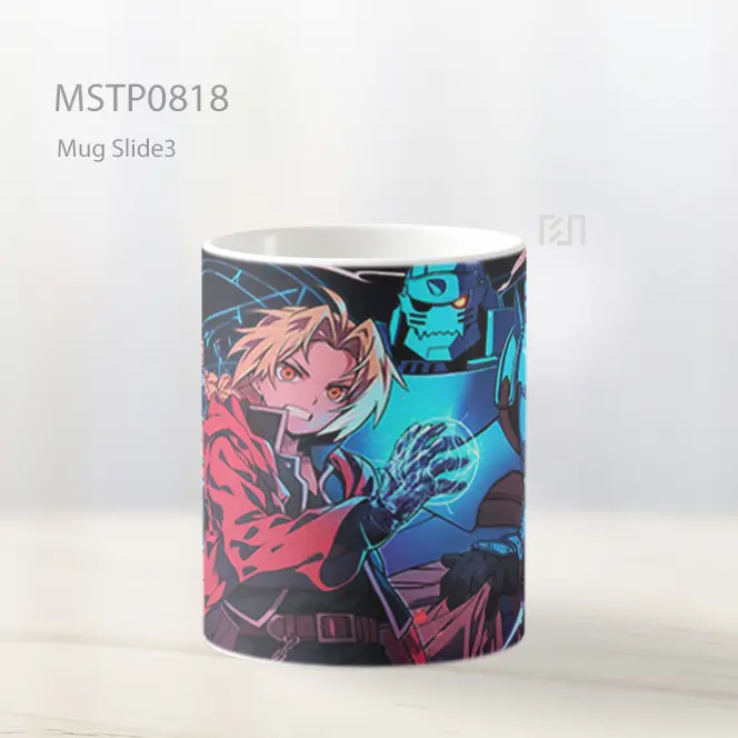 Edward And Alphonse Elric Fullmetal Alchemist Aksi Mug MSTP0818 - All-side / Desain