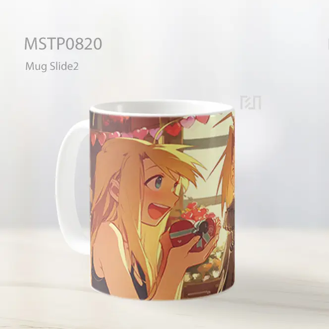 Edward And Winry Hadiah Cinta Valentines Mug MSTP0820 - All-side / Desain