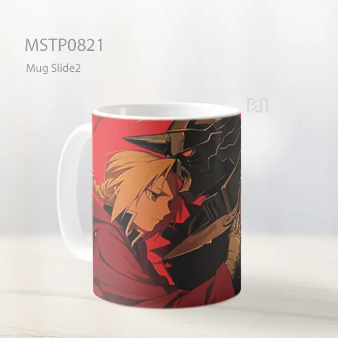 Edward Dan Alphonse Fullmetal Ikatan Saudara Mug MSTP0821 - All-side / Desain