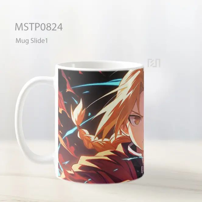 Edward Elric Fullmetal Alchemist Half Face Mug MSTP0824 - All-side / Desain