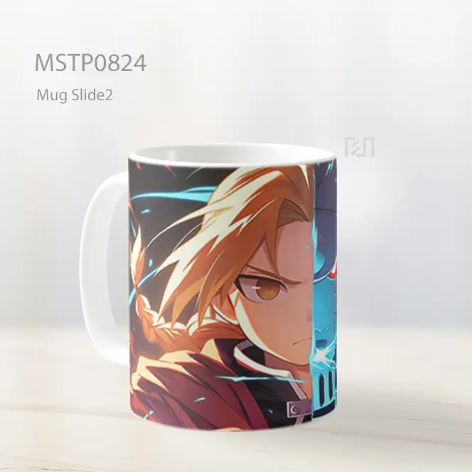 Edward Elric Fullmetal Alchemist Half Face Mug MSTP0824 - All-side / Desain