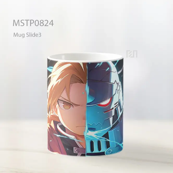 Edward Elric Fullmetal Alchemist Half Face Mug MSTP0824 - All-side / Desain