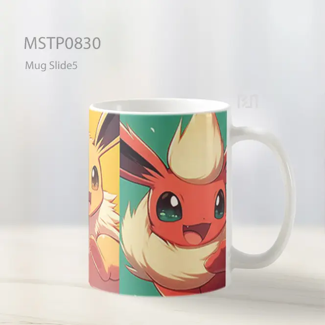 Eevee Dan Evolusi Bahagia Mug MSTP0830 - All-side / Desain