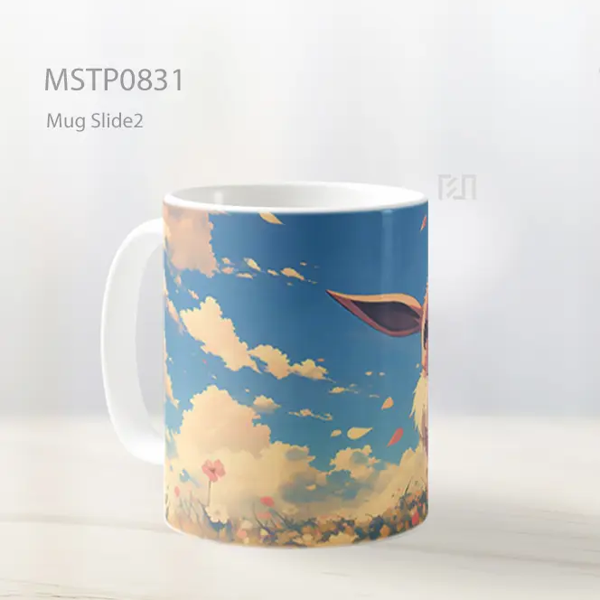 Eevee Di Ladang Musim Semi Mug MSTP0831 - All-side / Desain