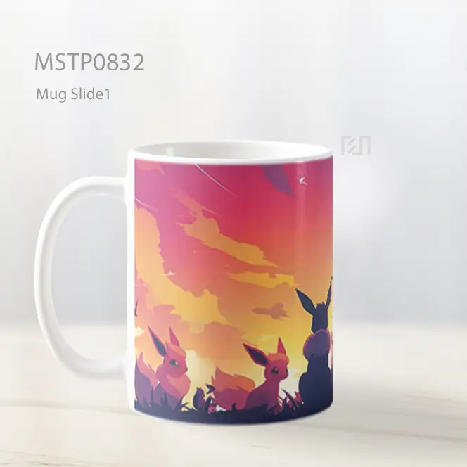 Eevee Evolusi Matahari Terbenam Mug MSTP0832 - All-side / Desain