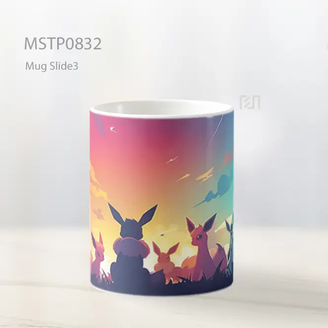 Eevee Evolusi Matahari Terbenam Mug MSTP0832 - All-side / Desain
