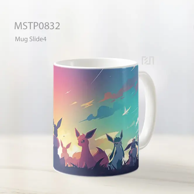 Eevee Evolusi Matahari Terbenam Mug MSTP0832