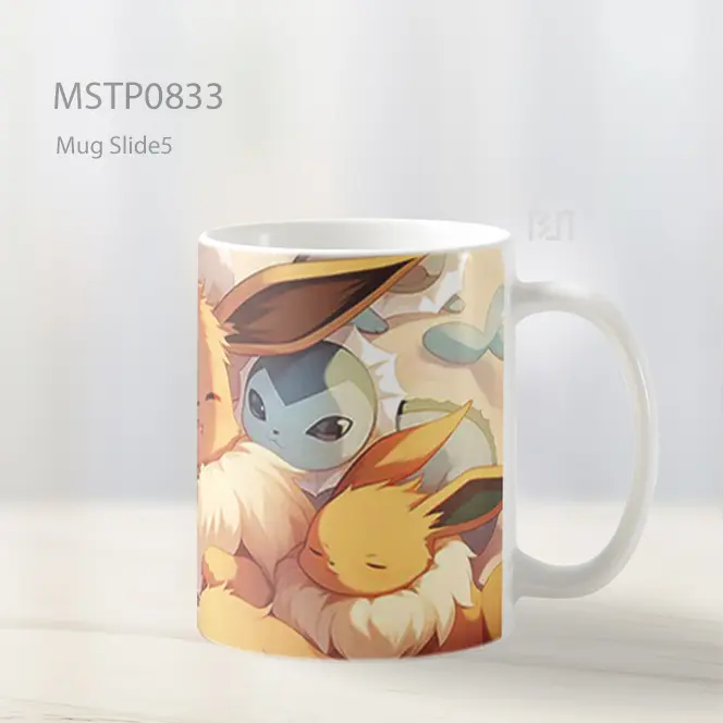 Eevee Evolusi Pelukan Mug MSTP0833 - All-side / Desain