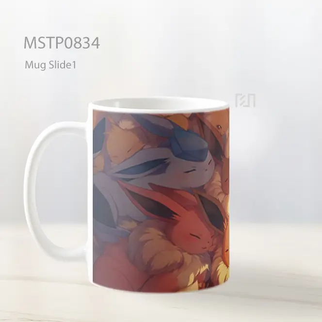 Eevee Evolusi Tidur Berbulu Mug MSTP0834 - All-side / Desain