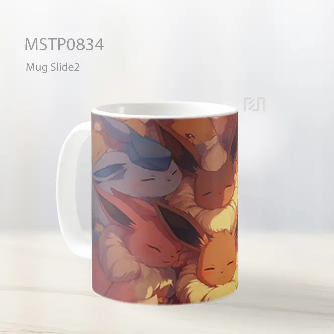 Eevee Evolusi Tidur Berbulu Mug MSTP0834 - All-side / Desain