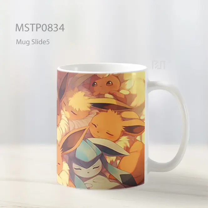 Eevee Evolusi Tidur Berbulu Mug MSTP0834 - All-side / Desain