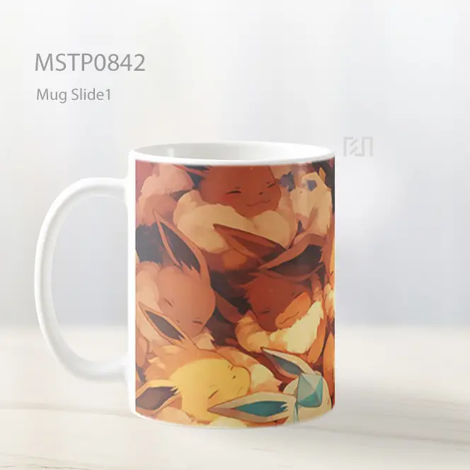 Eevee Tidur Bersama Mug MSTP0842 - All-side / Desain