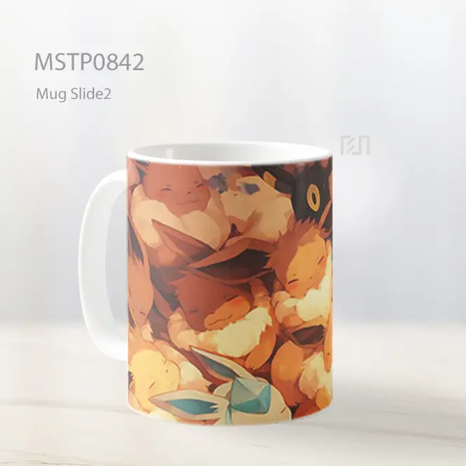 Eevee Tidur Bersama Mug MSTP0842 - All-side / Desain