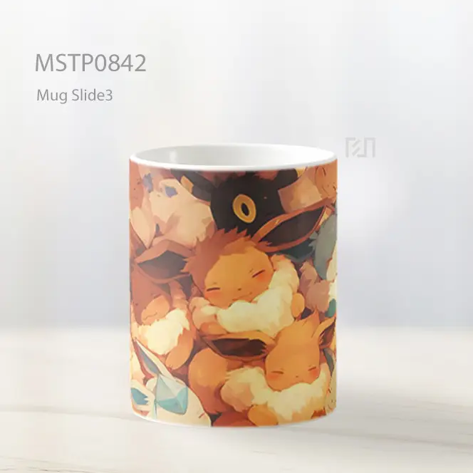Eevee Tidur Bersama Mug MSTP0842 - All-side / Desain