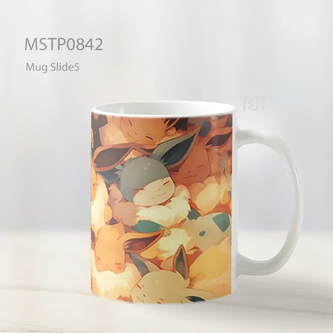 Eevee Tidur Bersama Mug MSTP0842 - All-side / Desain