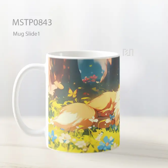 Eevee Tidur Di Bunga Pokemon Mug MSTP0843 - All-side / Desain
