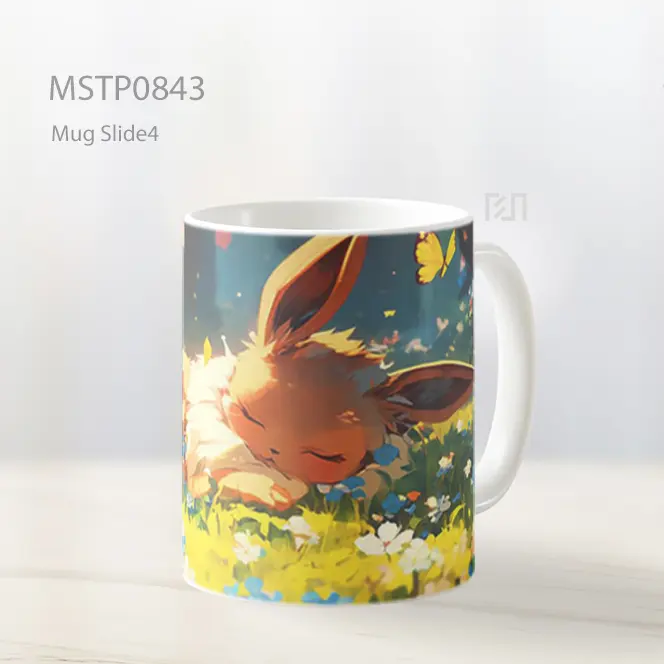 Eevee Tidur Di Bunga Pokemon Mug MSTP0843