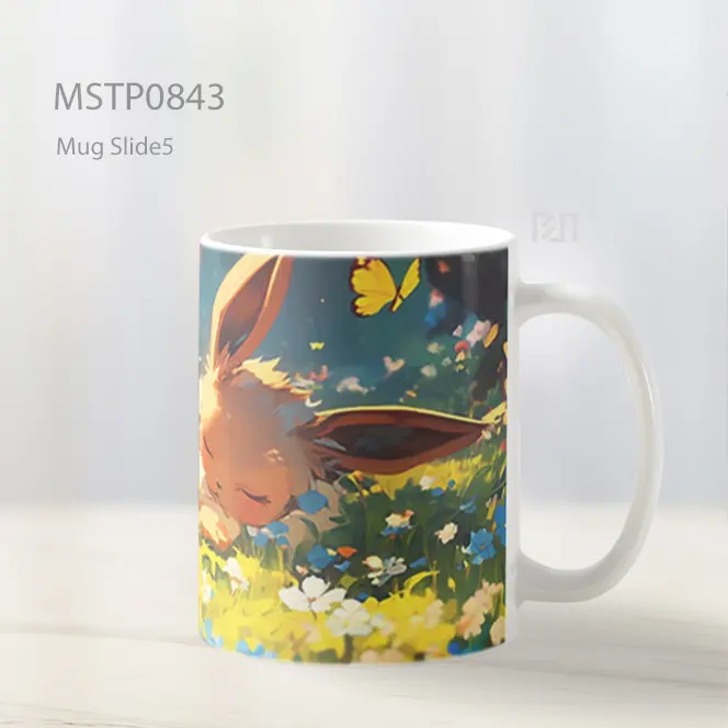 Eevee Tidur Di Bunga Pokemon Mug MSTP0843 - All-side / Desain