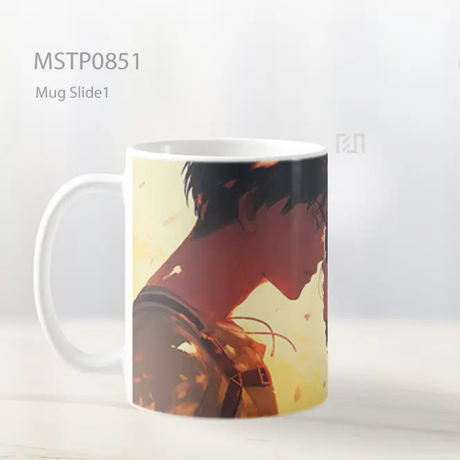 Eren And Mikasa Closeup Scene Cinta Mug MSTP0851 - All-side / Desain