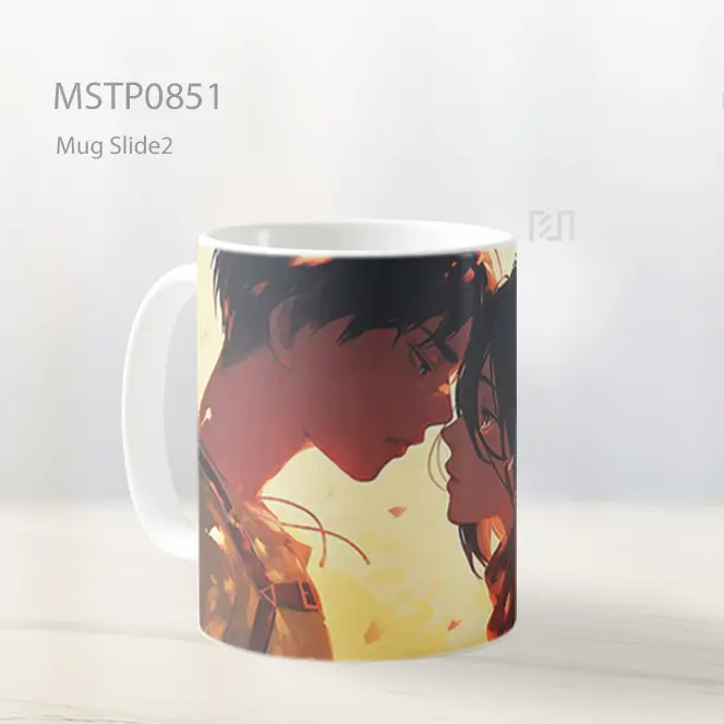 Eren And Mikasa Closeup Scene Cinta Mug MSTP0851 - All-side / Desain