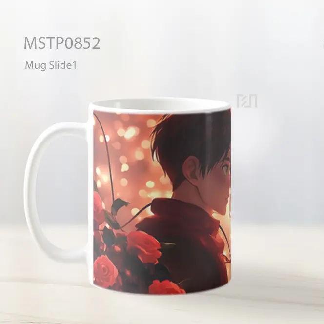 Eren And Mikasa Momen Romantis Valentines Mug MSTP0852 - All-side / Desain