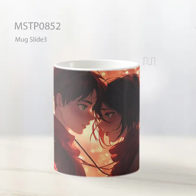 Eren And Mikasa Momen Romantis Valentines Mug MSTP0852 - All-side / Desain