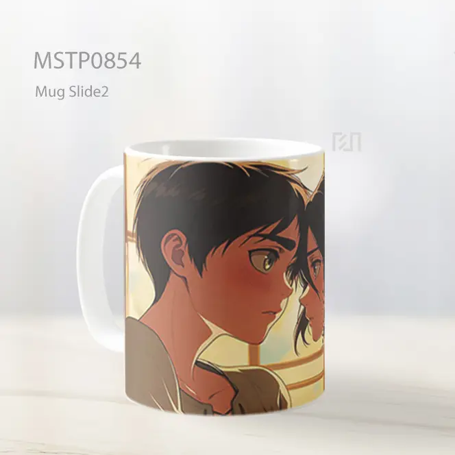 Eren And Mikasa Romantis Aot Valentines Mug MSTP0854 - All-side / Desain