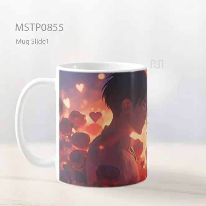 Eren And Mikasa Romantis Hari Valentines Mug MSTP0855 - All-side / Desain